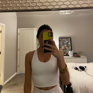 White activewear top